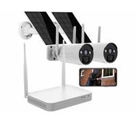 VisorTech Système de surveillance connecté DSC-500.nvr 2K avec 2 caméras solaires