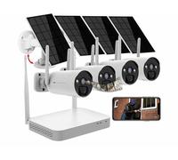 VisorTech Système de surveillance connecté DSC-500.nvr 2K avec 4 caméras solaires