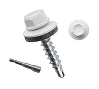 Visse de Toiture Auto-foreuse 300pcs Acier Galvanisé | Acier allié haute résistance, pointe auto-foreuse, pré-perçage, installation rapide, durée de vie prolongée