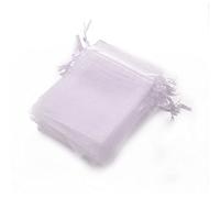 vissen 50PCS 10x15cm Blanc Sachets Pochettes Cadeau en Organza Sachets pour Lavande Présent Sacs pour Bijoux Cadeaux Bonbons Marriage Sacs Organza