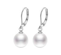 Vissen Argent Boucles D'oreilles Dormeuses Pendantes Femme Blanche Perles de Culture D'eau Douce Boucle Oreille Bijoux
