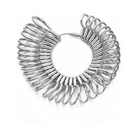 Vissen Baguer Mesure Taille Métal, Baguier Calibreur de 41 à 76 Doigt Jauge Anneaux Outil avec 3 Echelles de Mesure (EU, US, UK)