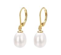 Vissen Boucles D'oreilles Dormeuses Pendantes Femme Blanche Perles de culture D'eau Douce Boucle oreille Plaqué or Bijoux