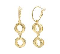 Vissen Infini Boucles D'oreilles Dormeuses Pendantes Femme Plaqué Or Double Cercle Boucles D'oreilles Creoles Bijoux Chic
