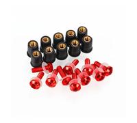 Visserie pour Bulle Moto pour du&Cati pour Panigale 899 959 1199 1299 5mm 10 Pièces Boulons De Pare-Brise De Moto Kit De Fixation D'écrou À Vis(Rouge)