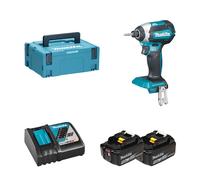 Visseuse à chocs 18V DTD153Z + 2 batteries BL1850B 18V 5 Ah + 1 chargeur rapide DC18RC MAKITA