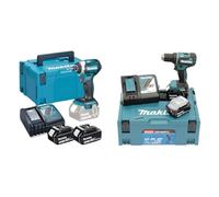 Visseuse à chocs 18V LXT 175Nm (2x5,0 Ah) en MAKPAC - MAKITA DTD154RTJ & Perceuse visseuse 18V LXT (2x5,0 Ah) en MAKPAC - MAKITA DDF485RTJ