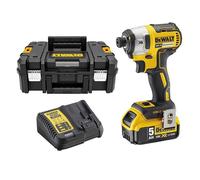 Visseuse à chocs 18V DCF887NT-XJ + 1 batterie 18V 5 Ah + chargeur DCB1104-QW DEWALT