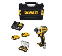 Visseuse à Chocs DeWALT DCF887D2T (2 x 2,0 Ah + DCB107 + TSTAK II) + Jeu de 32 embouts de vissage Impact Torsion