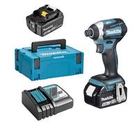 Makita DTD154RTJ Visseuse a chocs 1/4" LI-ion (2x18V/5,0Ah) Makpac
