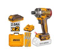 Visseuse à chocs sans fil 285 NM 20V STARTER PACK 2.0 Ah + 5 embouts P20S - INGCO - CIRLI2028E