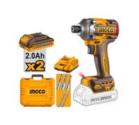 Visseuse à chocs sans fil 285 NM 20V STARTER PACK 2.0 Ah + 5 embouts P20S - INGCO - CIRLI2028E