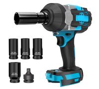 Visseuse à percussion sans fil 2000 Nm compatible avec batterie au lithium Makita 18 V hocs rotative sans balais 3/4", avec douilles et adaptateur (sans batterie)