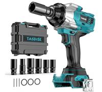 Visseuse à percussion sans fil compatible avec Makita 18 V (sans batterie) - 1100 N.m Visseuse à percussion sans balais 1/2" avec 4 vitesses, lumière LED et 6 douilles à percussion (14-22 mm) pour