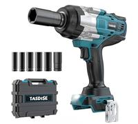 Visseuse à percussion sans fil compatible avec Makita 18 V (sans batterie) - 2300 N.m, visseuse à chocs rotative sans balais 1/2" avec 4 vitesses, lumière LED et 6 clés à chocs