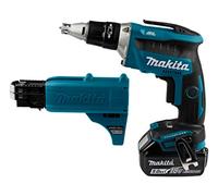 Visseuse automatique 18V Li-Ion 5Ah 5 x 25 à 55 mm MAKITA - 2 batteries 1 chargeur - en coffret - DFS452TJX2