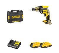 Visseuse à plâtre 18V DCF620NT-XJ + 2 batteries 18V 2 Ah + chargeur DCB1104-QW DEWALT