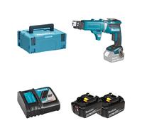 Visseuse automatique à placo 18V DFS452ZJX + chargeur de vis + 2 batteries BL1850B 18V 5 Ah + 1 chargeur rapide DC18RC MAKITA