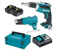 Visseuse automatique à placo MAKITA DFS452TJX2 18V Li-Ion (2x5Ah) à vis en bande (5 x 25 à 55 mm)