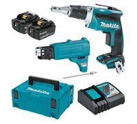 Visseuse automatique MAKITA DFS452TJX2 - 18V Li-Ion 5Ah - 5x25 à 55mm - 55Nm