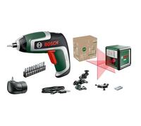 Visseuse compacte sans fil Bosch - IXO Kit & Bosch laser lignes Quigo avec pince universelle MM 2