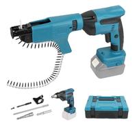 Visseuse Placo Sans Fil avec Alimentation Automatique, Visseuse à Bande Brushless 21V Compatible avec Makita 21V Batterie Lithium Coulissante, pour Vis 15-55 mm Bois Plaques de Plâtre Métal