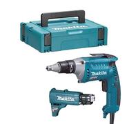 Visseuse plaque de plâtre 570W + adaptateur pour vis à bande - Makita FS6300RJX2