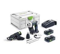 Festool Visseuse placo DWC 18-4500 HPC 4.0 I-Plus – 2 batteries 4,0 Ah, chargeur et accessoires