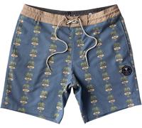 Vissla - Short de bain - Atomic Palms 17.5" Boardshort Midnight pour Homme - Taille 32 US - Bleu Bleu 32 US