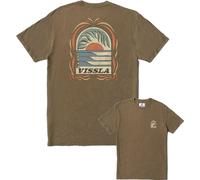 Vissla - T-shirt urbain en coton et polyester avec col rond - Canopy Cosmic Wash SS Tee Chocolate pour Homme - Taille L - Marron Marron L