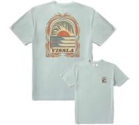 Vissla - T-shirt urbain en coton et polyester avec finition vintage - Canopy Cosmic Wash SS Tee Coastal Blue pour Homme - Taille M - Bleu Bleu M