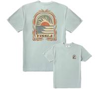 Vissla - T-shirt urbain en coton et polyester avec finition vintage - Canopy Cosmic Wash SS Tee Coastal Blue pour Homme - Taille L - Bleu Bleu L