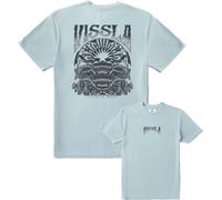 Vissla - T-shirt urbain en polycoton - Paddle Out Cosmic Wash SS Tee Coastal Blue pour Homme en Coton - Taille L - Bleu Bleu L