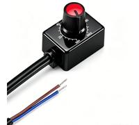 VISSQH 1 pcs DC 0/1-10 V Gradateur LED,avec capuchon de bouton Mini Contrôleur Commutateur Rotatif PWM Gradation pour 0/1-10V Dimmable LED Drivers
