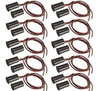 VISSQH 10pcs Interrupteur Magnétique FenÊTre Porte,Capteur de Porte magnétique, sécurité à encastrer Porte fenêtre Contact magnétique Interrupteur,Commutateur Magnétique Normalement Fermé（Marron）