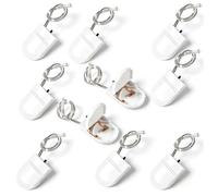 VISSQH 10pcs Porte-Piles, Supports de Batterie de Cellule de Bouton CR2032 3V, Piles Bouton CR2032 1 x 3V avec Commutation Marche/Arret Interrupteur Blanc