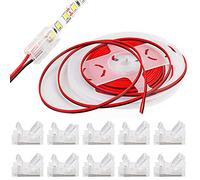 VISSQH 12M 12V-24V Câble d'Extension de Bande LED à 2 Broches,Connecteurs de Bande lumineuse LED à 2 Broches de 8mm pour SMD 3528 2835 5050 5630 lumières LED à Bande Unique et Dispositifs LED DC12V