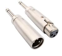 VISSQH 2 Pièces 6,35 mm TS vers XLR 3 broches Connecteurs,adaptateurs XLR mâle vers 6,35mm TS,adaptateurs XLR femelle vers 6,35mm TS,changeur XLR vers 6,35mm TS,pour microphone, haut-parleur, etc.