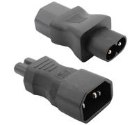 VISSQH 2 pièces AC 250V 10A IEC 320 C14/C13 vers C8/C7 Adaptateur Secteur pour Bouilloire,3 Broches vers 2 Broches mâle Femelle Adaptateur de Prise IEC 320 C14 C13 vers C8 C7