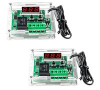 VISSQH 2 pièces régulateur de température DC 12 V, W1209 LED Module de Commutation de température de Thermostat numérique avec sonde de capteur