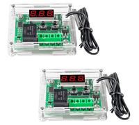 VISSQH 2 pièces régulateur de température DC 12 V, W1209 LED Module de Commutation de température de Thermostat numérique avec sonde de capteur