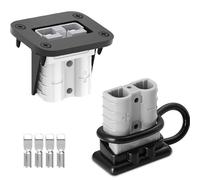 VISSQH 2 x 50A connecteurs de batterie Prise,600V Batterie Connexion Rapide Prise de Connecteur câble Bornes Connecteur d'alimentation batterie pour Voiture Camping-Car Moto Bateau Systèmes Solaires