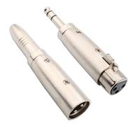 VISSQH 2 x 6,35 mm TRS vers XLR 3 broches Connecteurs,adaptateurs XLR mâle vers 6,35mm femelle,adaptateurs XLR femelle vers 6,35mm mâle,changeur XLR vers 6,35mm TRS,pour microphone audio, etc.