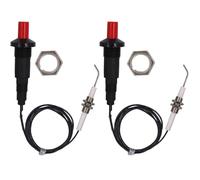 VISSQH 2 x Allumeur Piézoélectrique Allumeur en Céramique,Allumeur à Bouton avec câble,d'allumage à étincelle piézo,pour barbecue à gaz Allumeur à électrode- 30 cm