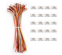 VISSQH 20 Paires(40Pcs) JST Connecteur avec Câble Électrique 150mm 26AWG,JST 2.0 PH 5 Pin Connecteur Mâle et Femelle,Micro JST Connecteur Câble Prise et Femelle