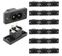VISSQH 20pcs IEC 320 C8 connecteur, AC 250V 2.5A adaptateurs de Prise d'alimentation