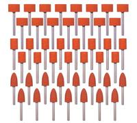 VISSQH 42 x Mèches de Ponçage,Tige de 1/8" Meule Abrasive pour Accessoires de Meulage Dremel pour Meulage,Polissage Ébarbage Métaux,Forets de Polissage