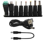 VISSQH Cable USB vers DC 5v,Câble USB vers DC d'alimentation,8-en-1 DC Adaptateur Alimentation 5.5 x 2.1mm DC Barrel Jack pour Ordinateur Portable, Routeur etc(Noir)
