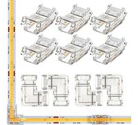 VISSQH Kit de Connecteur Ruban LED 2 Broches de 8mm,6 x Connecteur de Ruban LED Soudage Gratuit (Transparents) 4 x Connecteurs en Forme de L LED pour Connecteurs Bande SMD 3528 2835