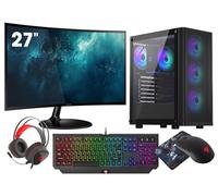 VIST VENTUM PC Gaming Ryzen 7 5700X - RAM 32Go - RTX 5060 - SSD 1To M.2 - WiFi - 27" - Windows 11 Pro